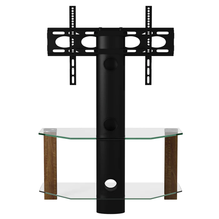 Alphason Century Cantilever Corner Stand 800mm, Up to 55" - Walnut & Clear Glass |  ADCEC800WAL - Image 3