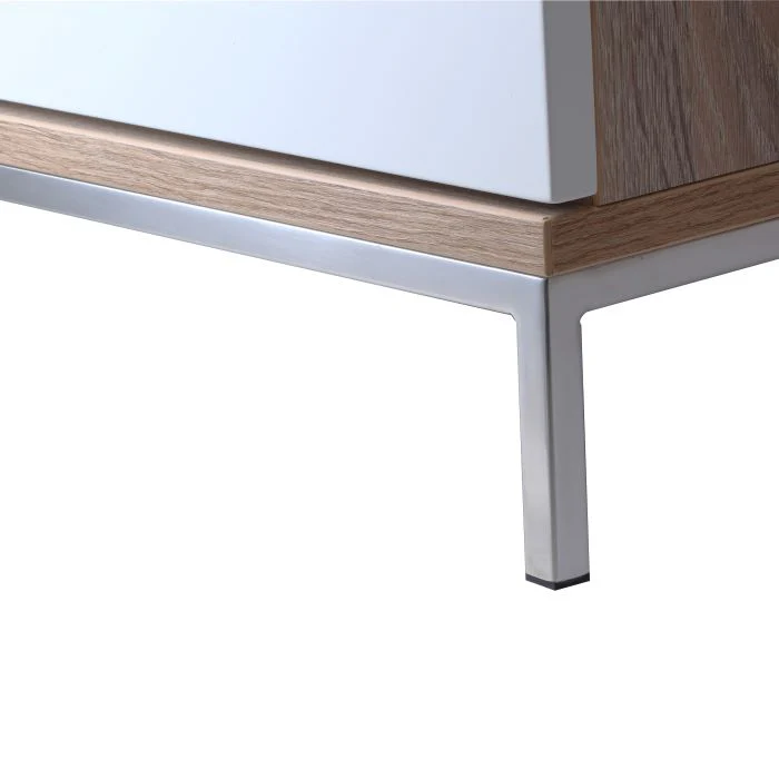 Alphason Chaplin Cabinet 1600mm, Up to 70" - Light Oak & White | ADCH1600-WHT - Image 5