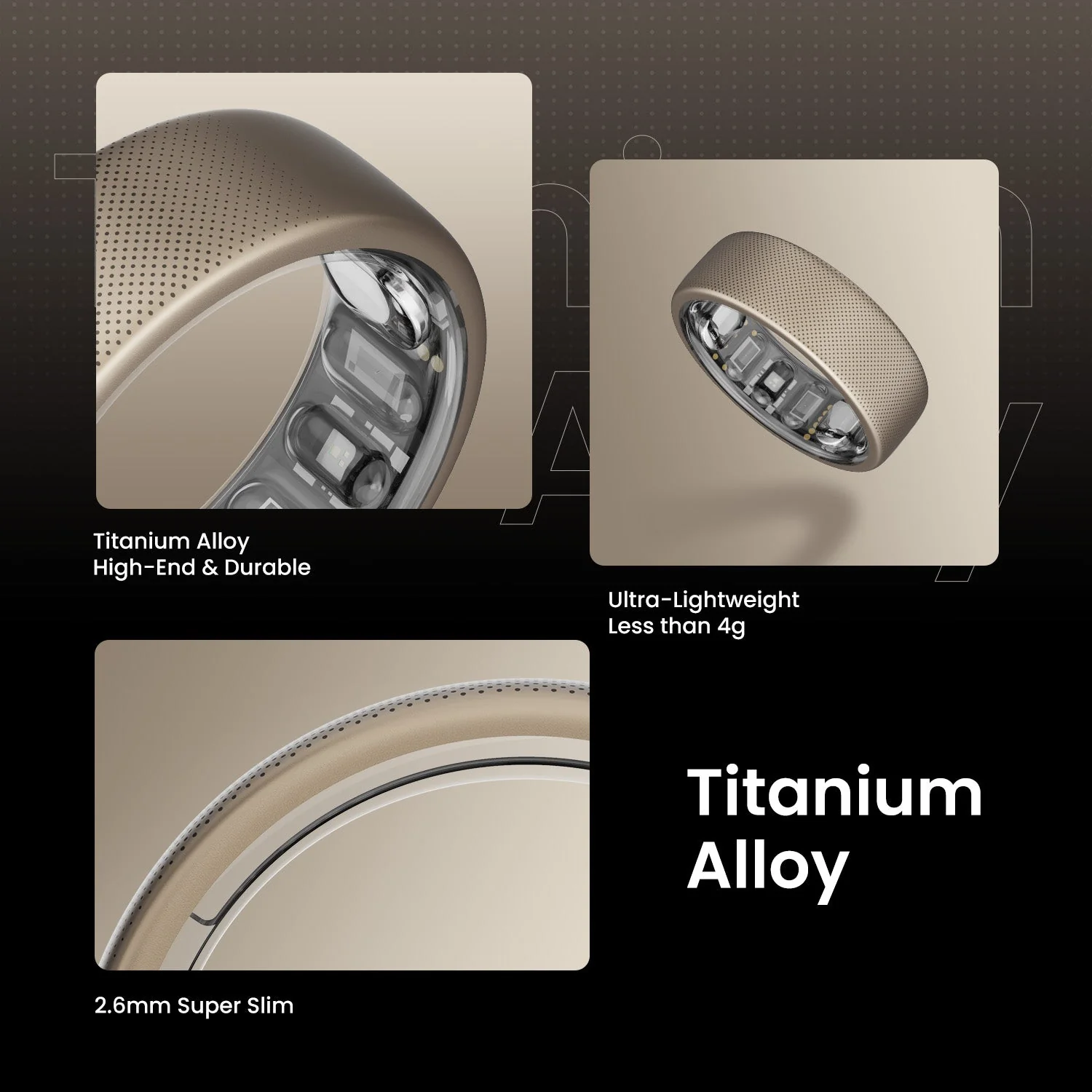 Amazfit Helio Smart Ring – Titanium Health Tracker (Ring Size 10) - Image 9