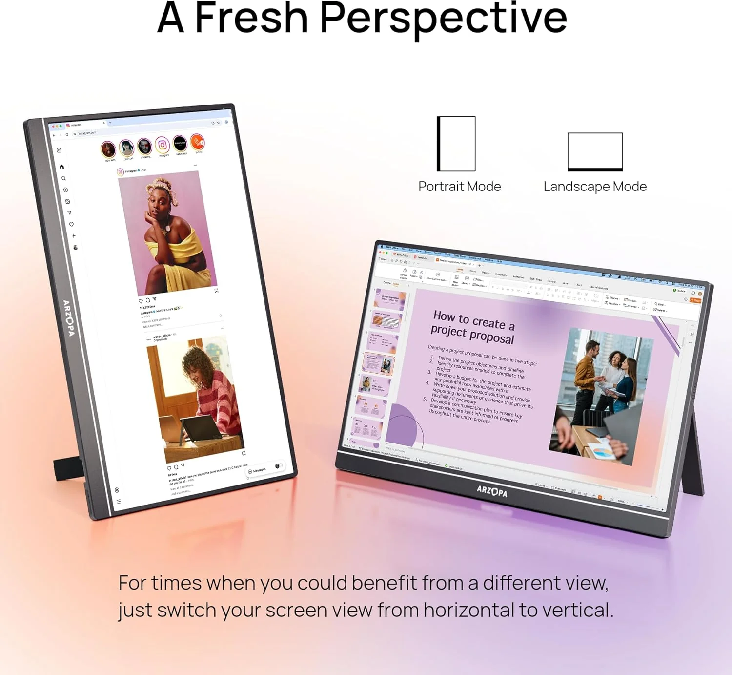 ARZOPA Z1C 16.1" FHD Portable Monitor with Built-in Kickstand | Z1C - Image 5