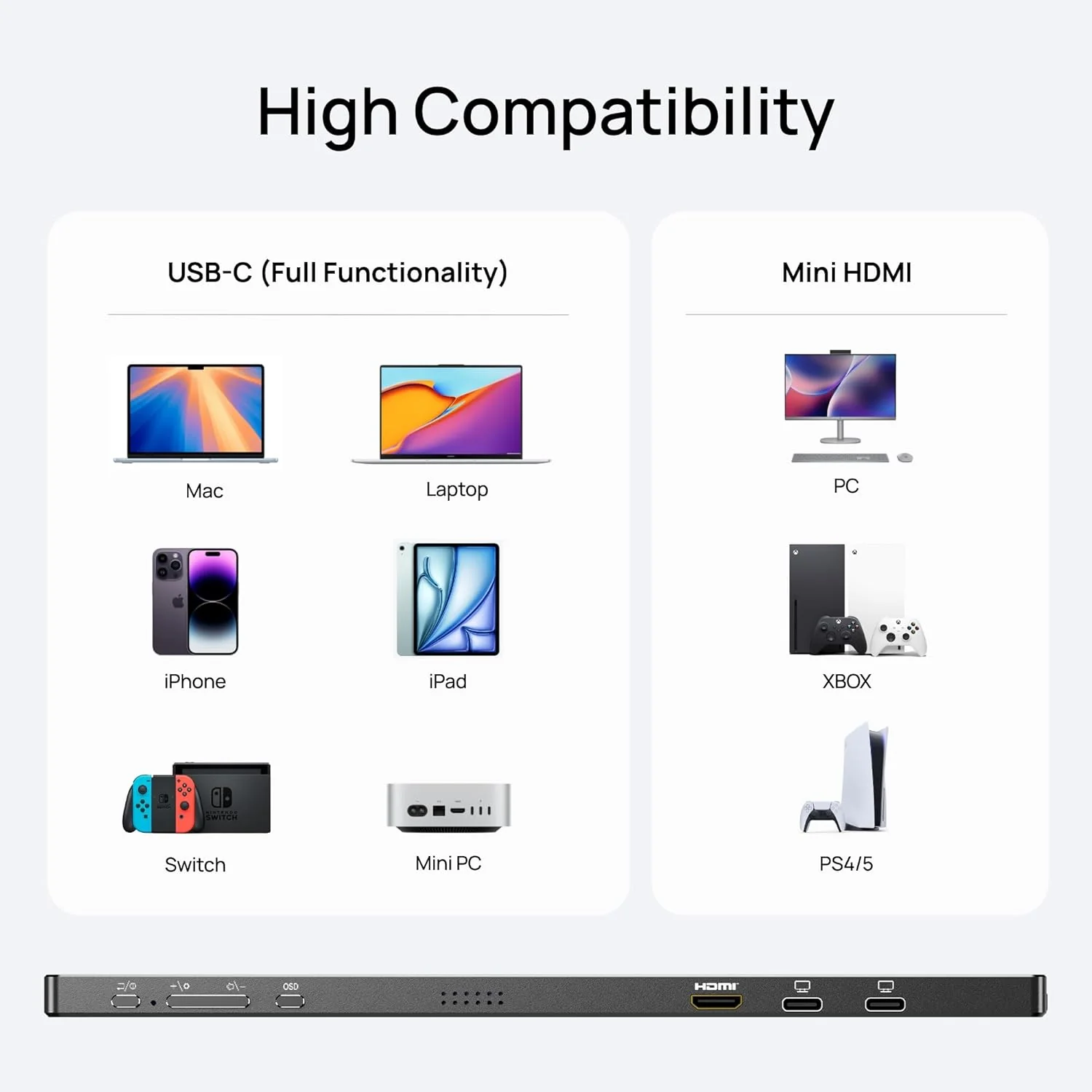 ARZOPA Z1C 16.1" FHD Portable Monitor with Built-in Kickstand | Z1C - Image 7