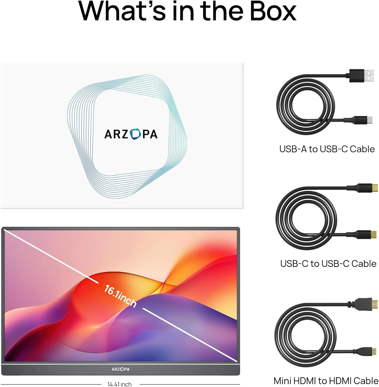 ARZOPA Z1C 16.1" FHD Portable Monitor with Built-in Kickstand | Z1C - Image 9