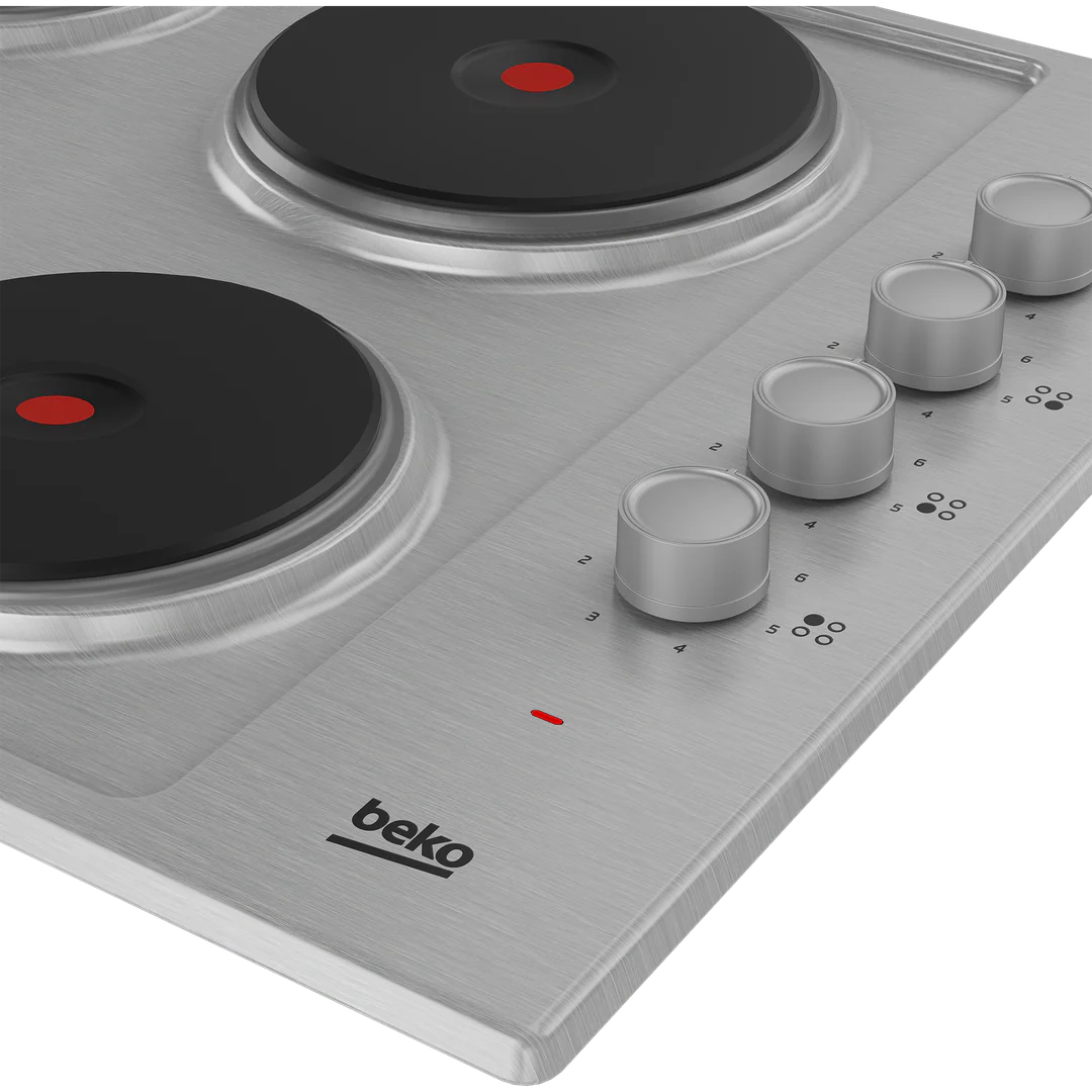 Beko 60cm Sealed Plate Hob with Side Knob Controls | HIBE64101X - Image 2