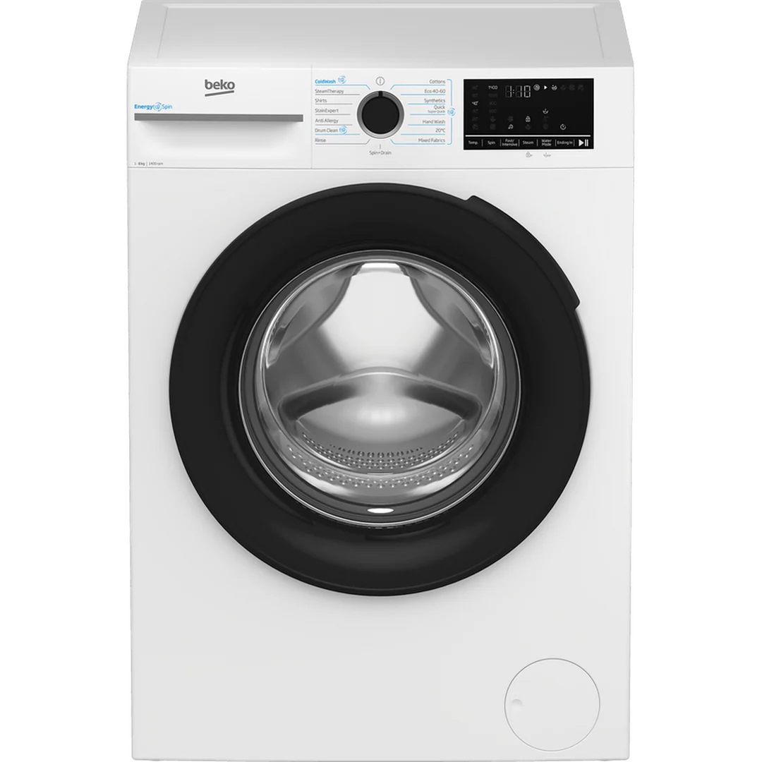 Beko EnergySpin™ 8kg Washing Machine with 1400 rpm - White | BM3WT4841IW