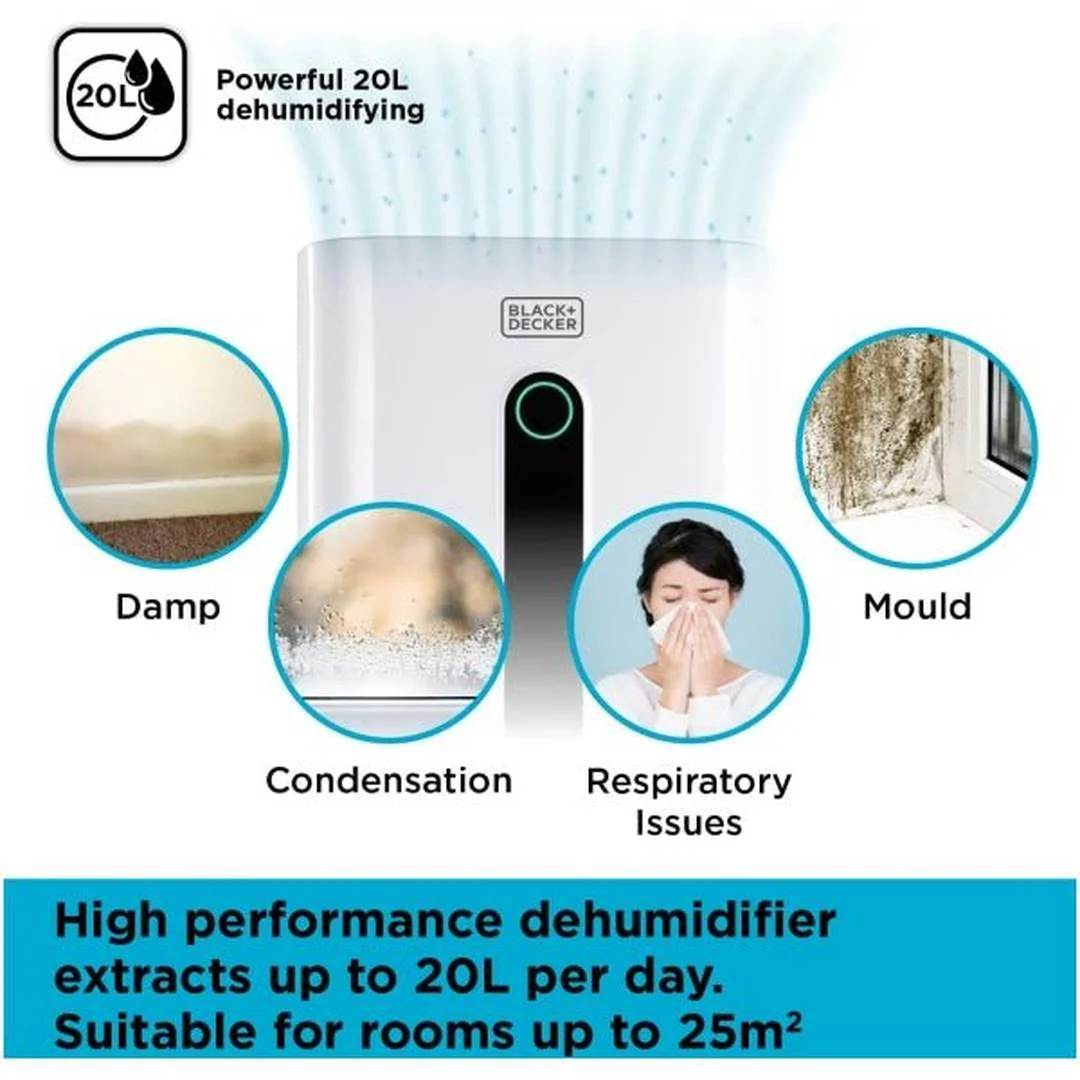Black & Decker H6000 20L Dehumidifier | BXEH60004GB - Image 4