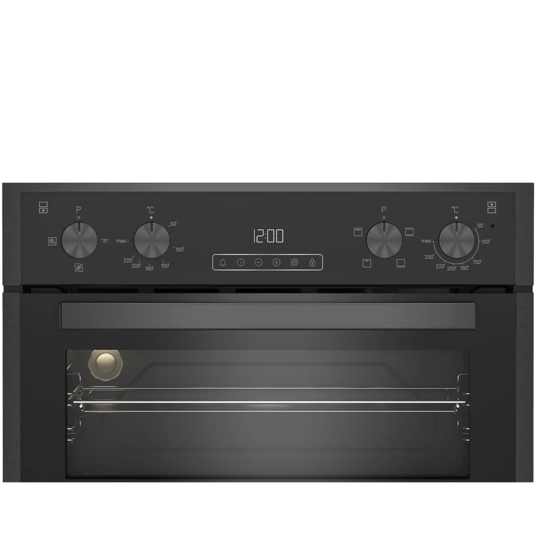 Blomberg 90cm Built-in Fan Double Oven Dark Steel | RODN9202DX - Image 2