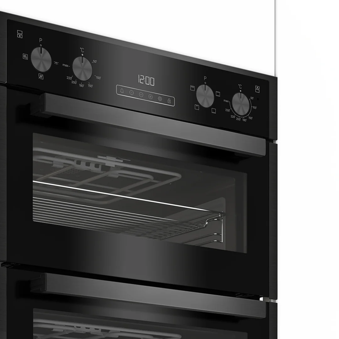 Blomberg 90cm Built-in Fan Double Oven Dark Steel | RODN9202DX - Image 3