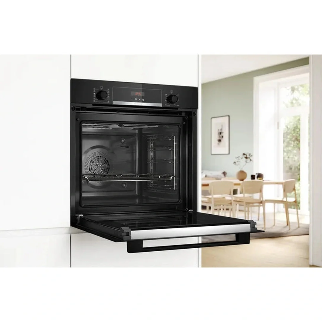 Bosch Built-in oven with added steam function 60 x 60 cm Black | HQA574BB3B - Image 4