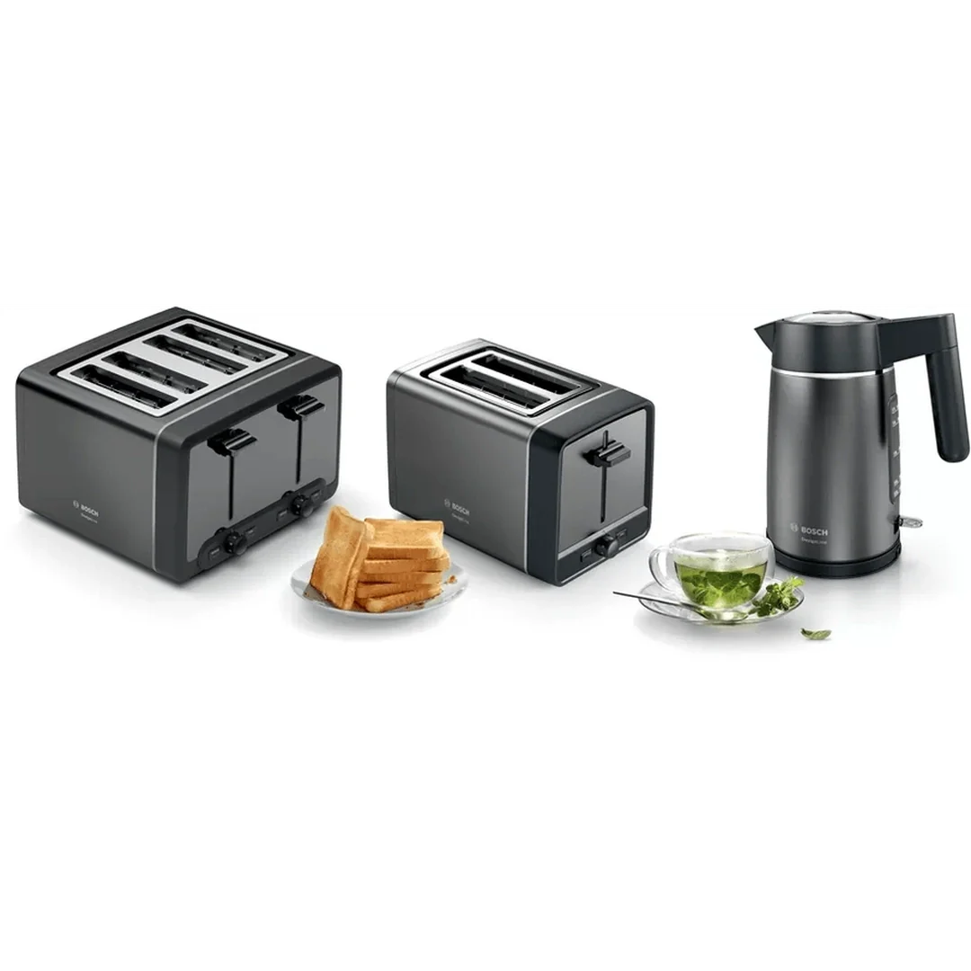 Bosch DesignLine Graphite 4 Slice Toaster | TAT5P445GB - Image 2