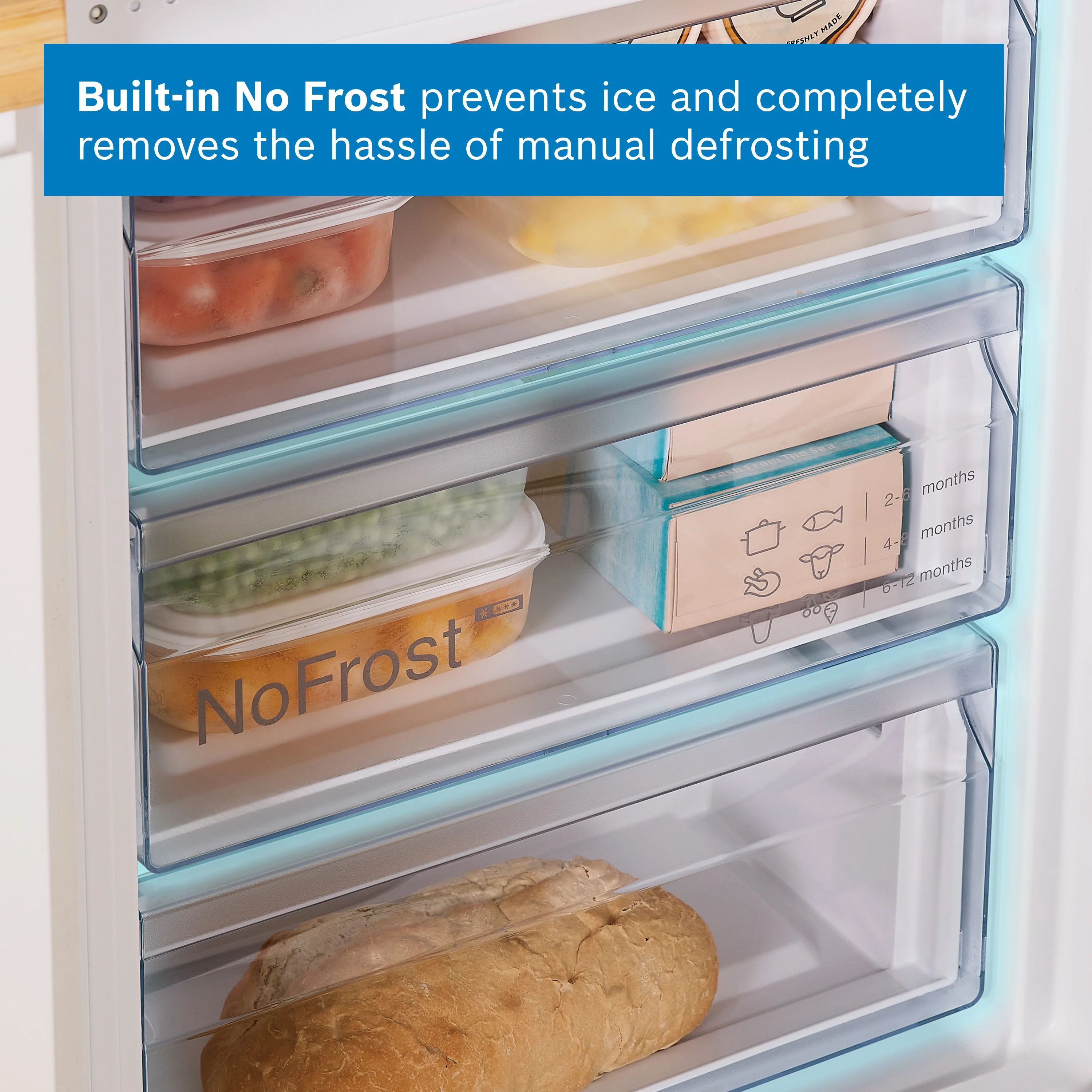 Bosch Series 2 249L Built-In Fridge Freezer | KIN85NFE0G - Image 6