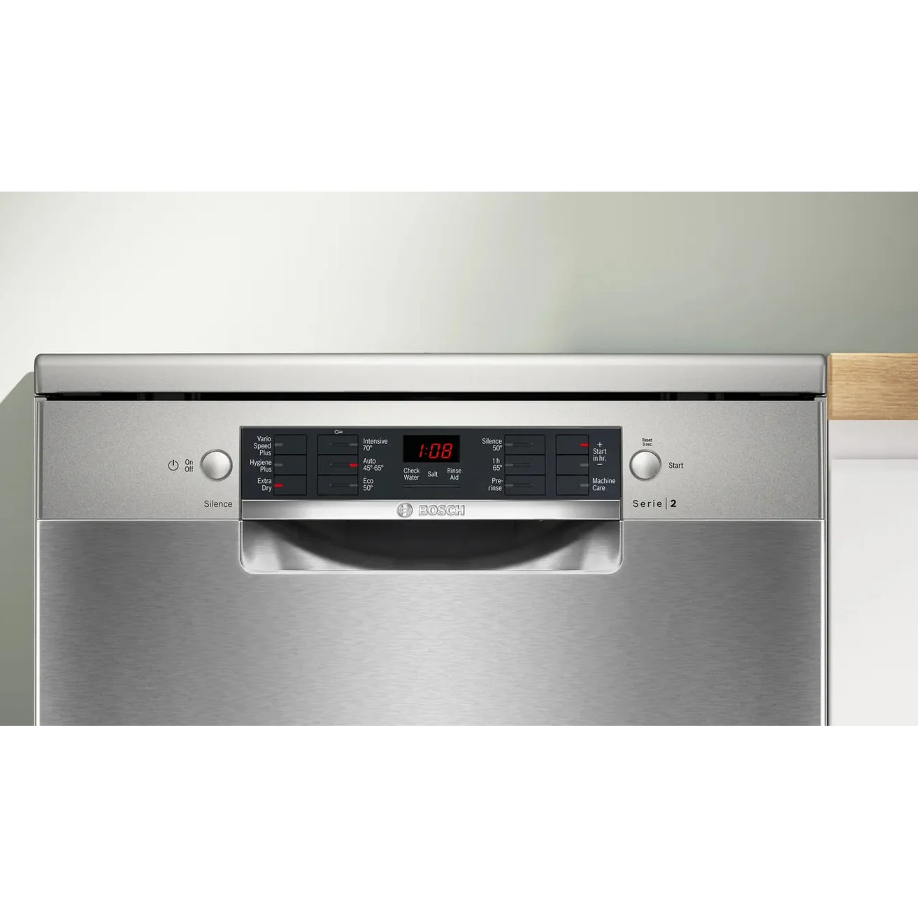 Bosch Series 2 free-standing dishwasher 60 cm Brushed steel anti-fingerprint | SMS26AI08G - Image 3