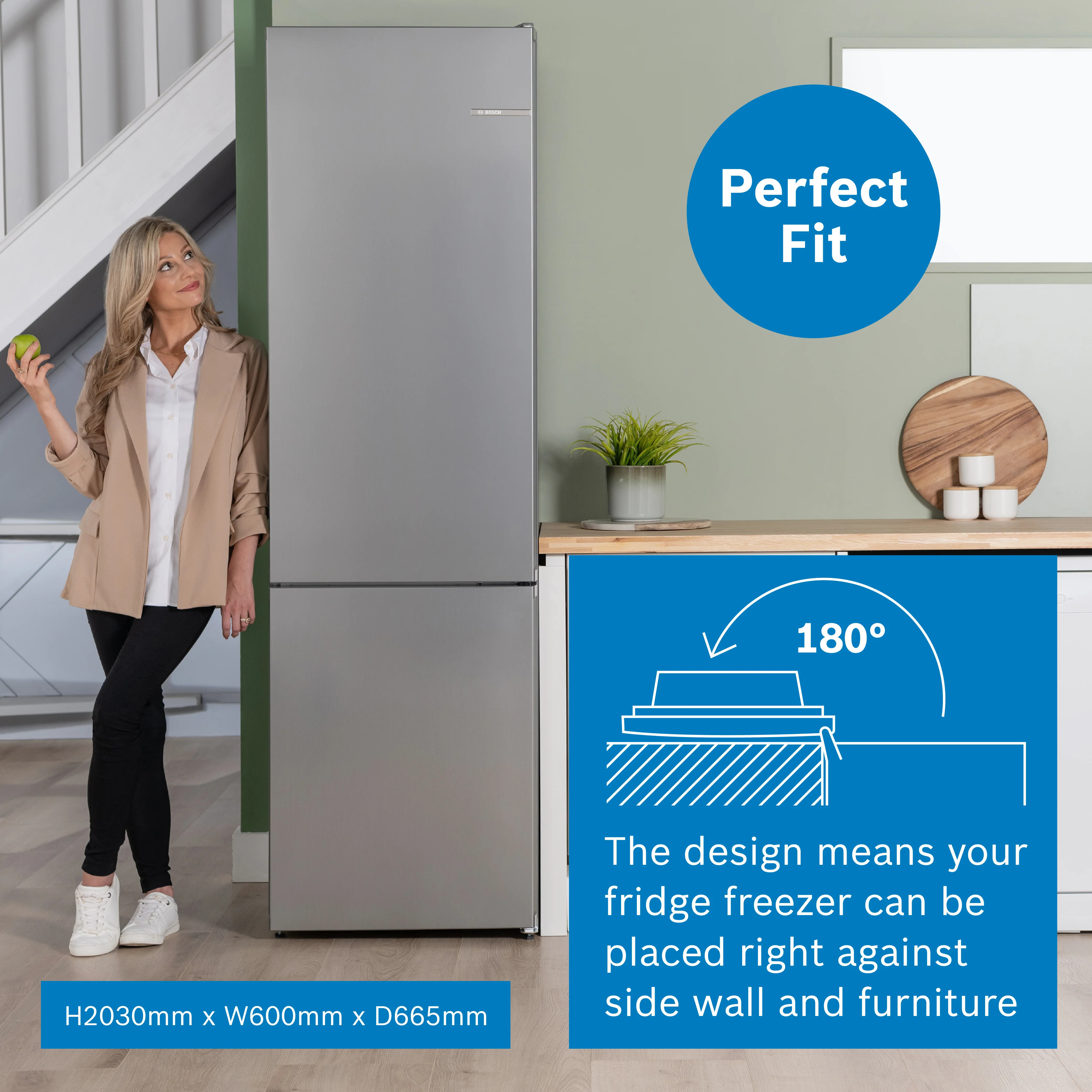 Bosch Series 4 363L 60cm Frost Free Fridge Freezer | KGN392LDFG - Image 17