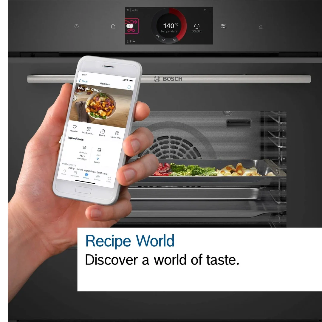 Bosch Series 8 Built-in oven 60 x 60 cm Black | HBG7741B1B - Image 8