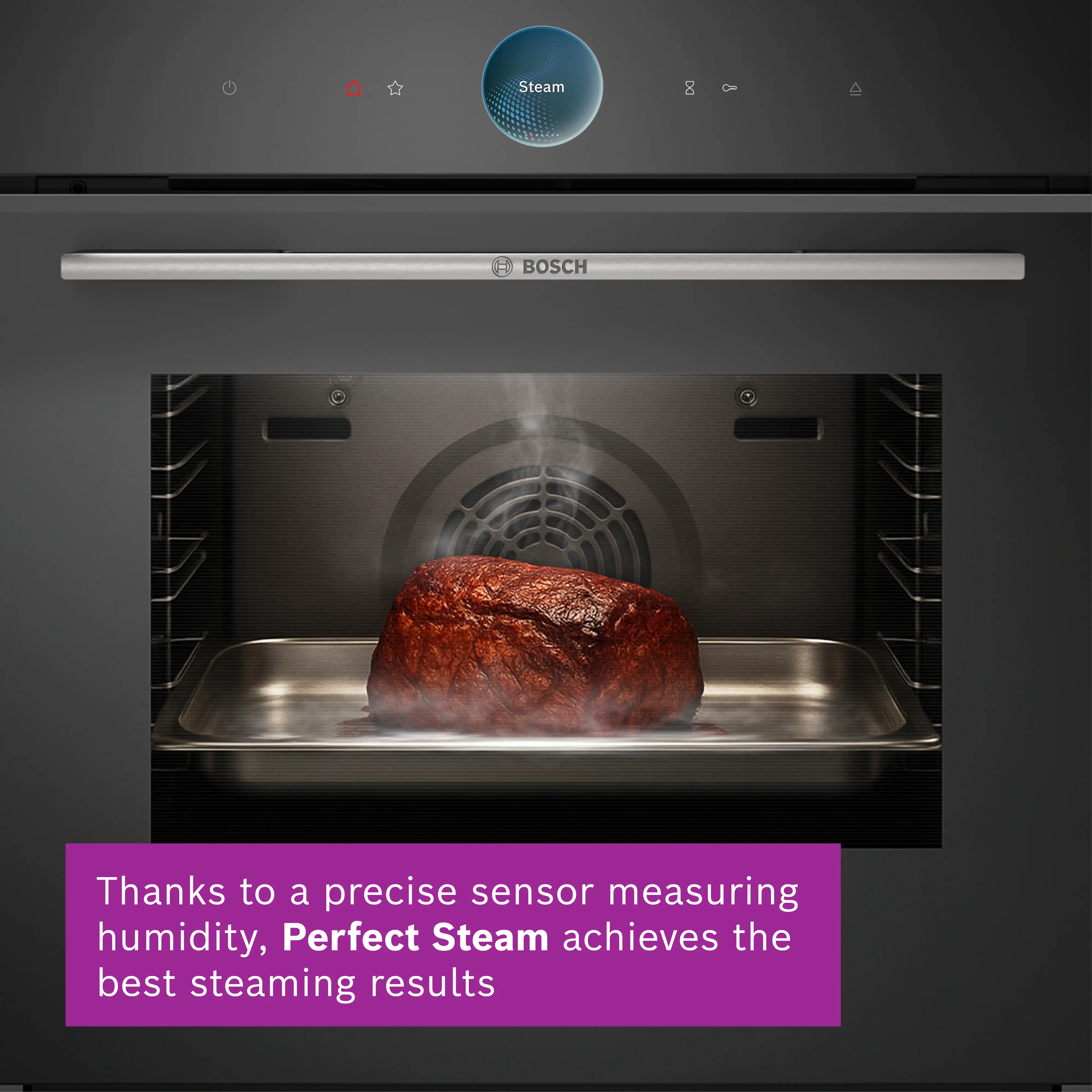 Bosch Series 8 Built-in Steam Oven with FullSteam & Air Fry – Black | HSG7364B1B - Image 8