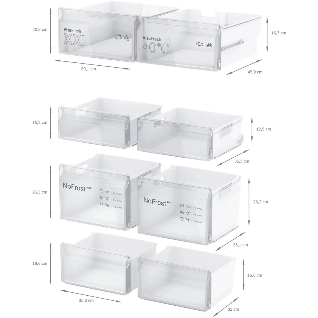 Bosch XXL 4 Door Fridge Freezer | KFN96VPEAG - Image 10