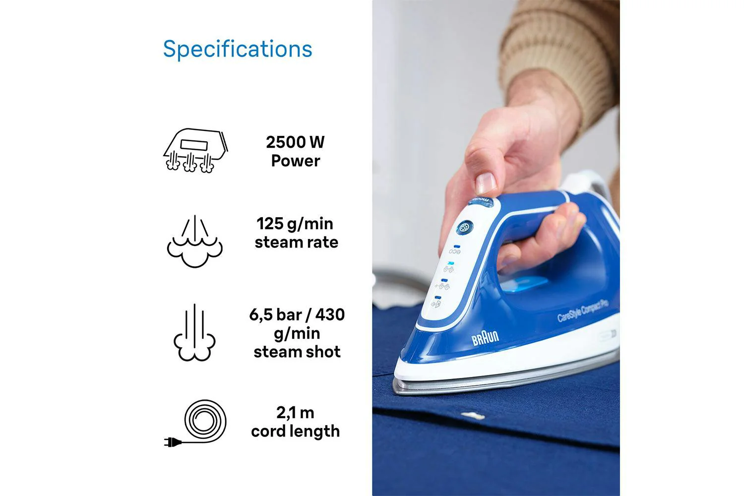 Braun CareStyle Compact Pro Steam generator Iron | IS2565BL - Image 6