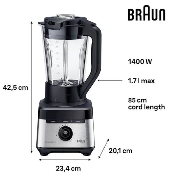 Braun PowerBlend 7 Jug Blender | JB 7551 BK - Image 3