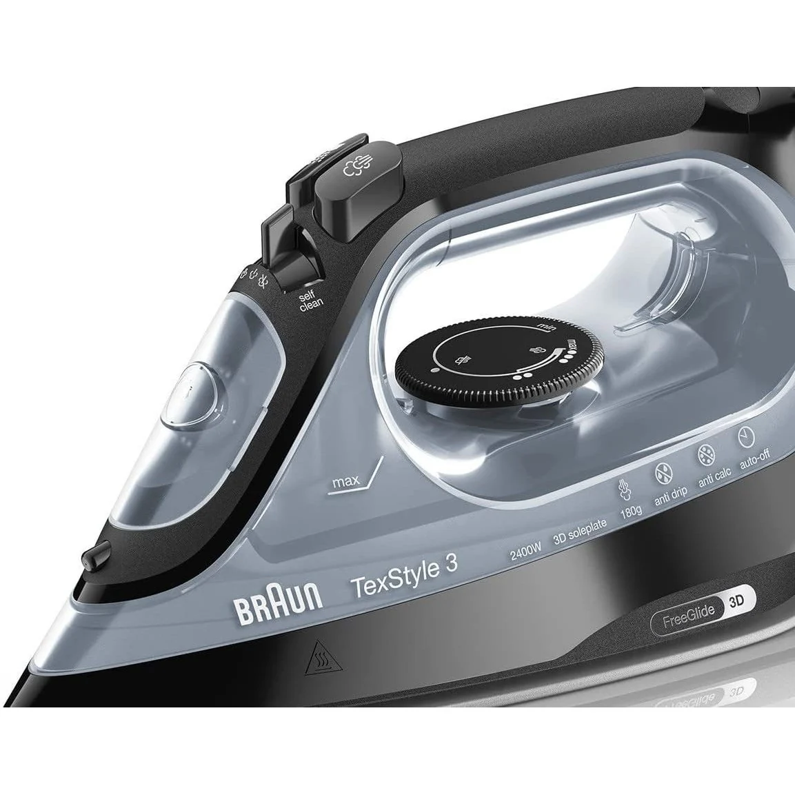 Braun TexStyle 3 Steam Iron - Black | SI3055BK - Image 2