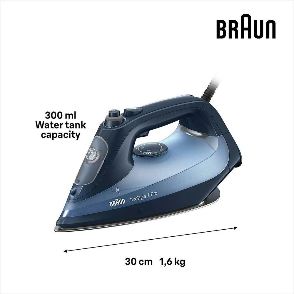 Braun TexStyle 7 Pro Steam Iron Blue | SI7160BL - Image 3