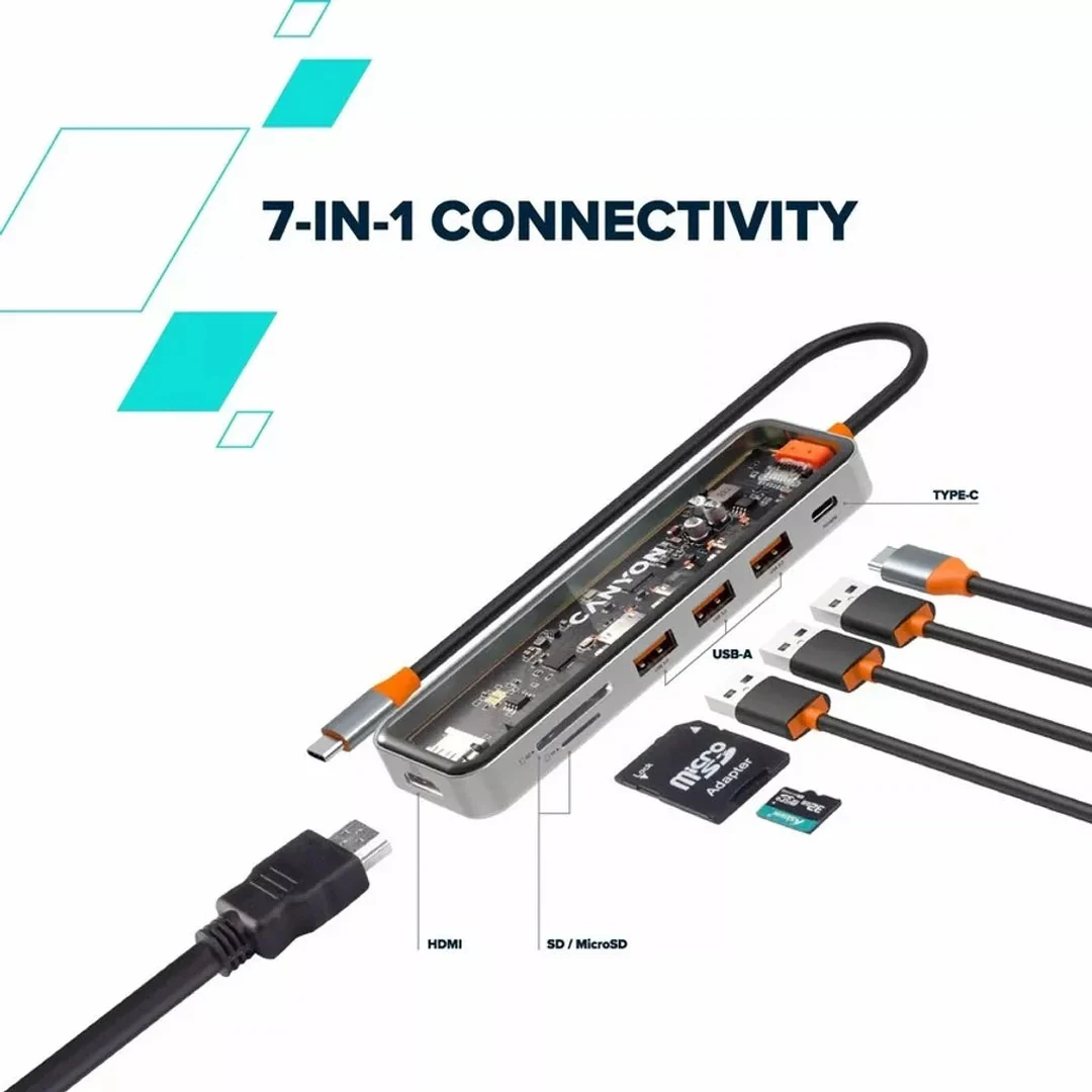 Canyon 7 PORT USB-C HUB DS-13 | CNS - TDS13 - Image 9