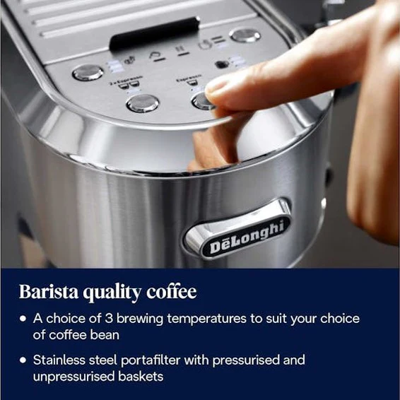 De’Longhi Dedica Maestro Plus Manual Espresso Maker | EC950.M - Image 3