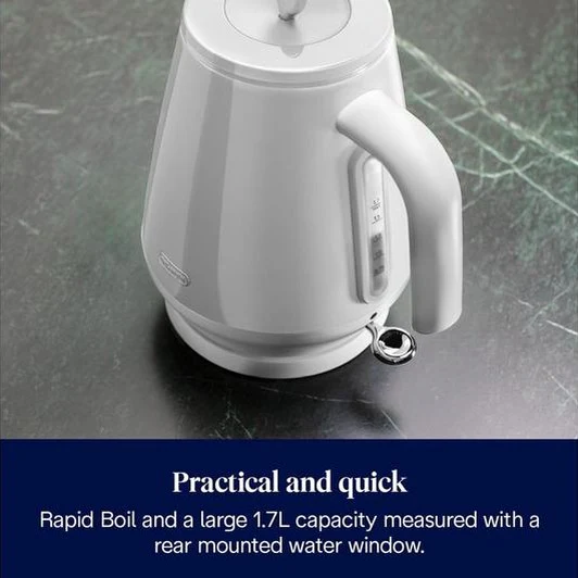 De’Longhi Eclettica Kettle –  White | KBY3001.W - Image 2