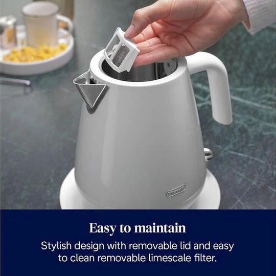 De’Longhi Eclettica Kettle –  White | KBY3001.W - Image 3