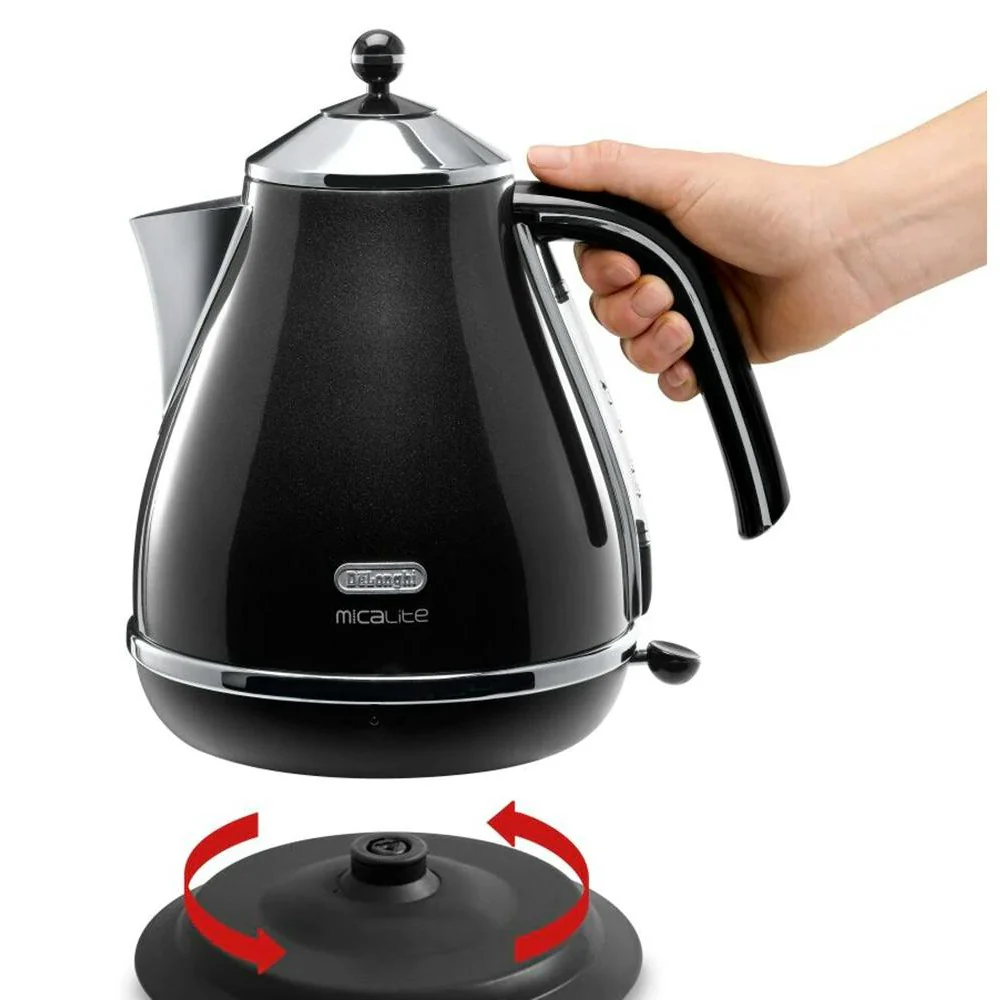 De’Longhi Icona Micalite Kettle – Black | KBOM3001.BK - Image 2