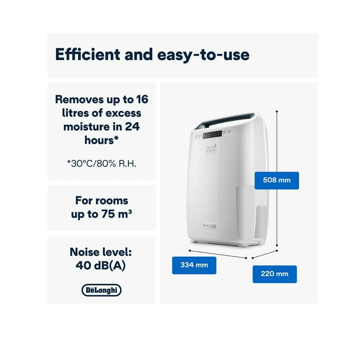 De’Longhi Tasciugo AriaDry Multi Dehumidifier | DEXD216RF - Image 5