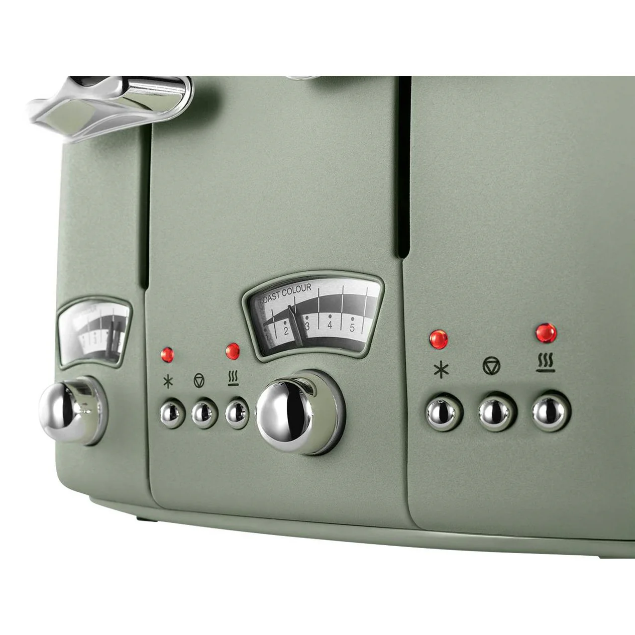 De'Longhi Argento Flora 4 Slice Toaster - Green | CT04.GR - Image 3