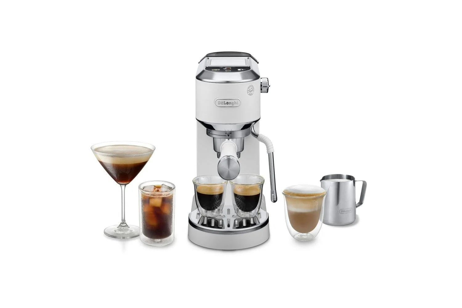 De'Longhi Dedica Duo with Advanced Milk Steam Wand & Cold Brew Option - White - Image 7