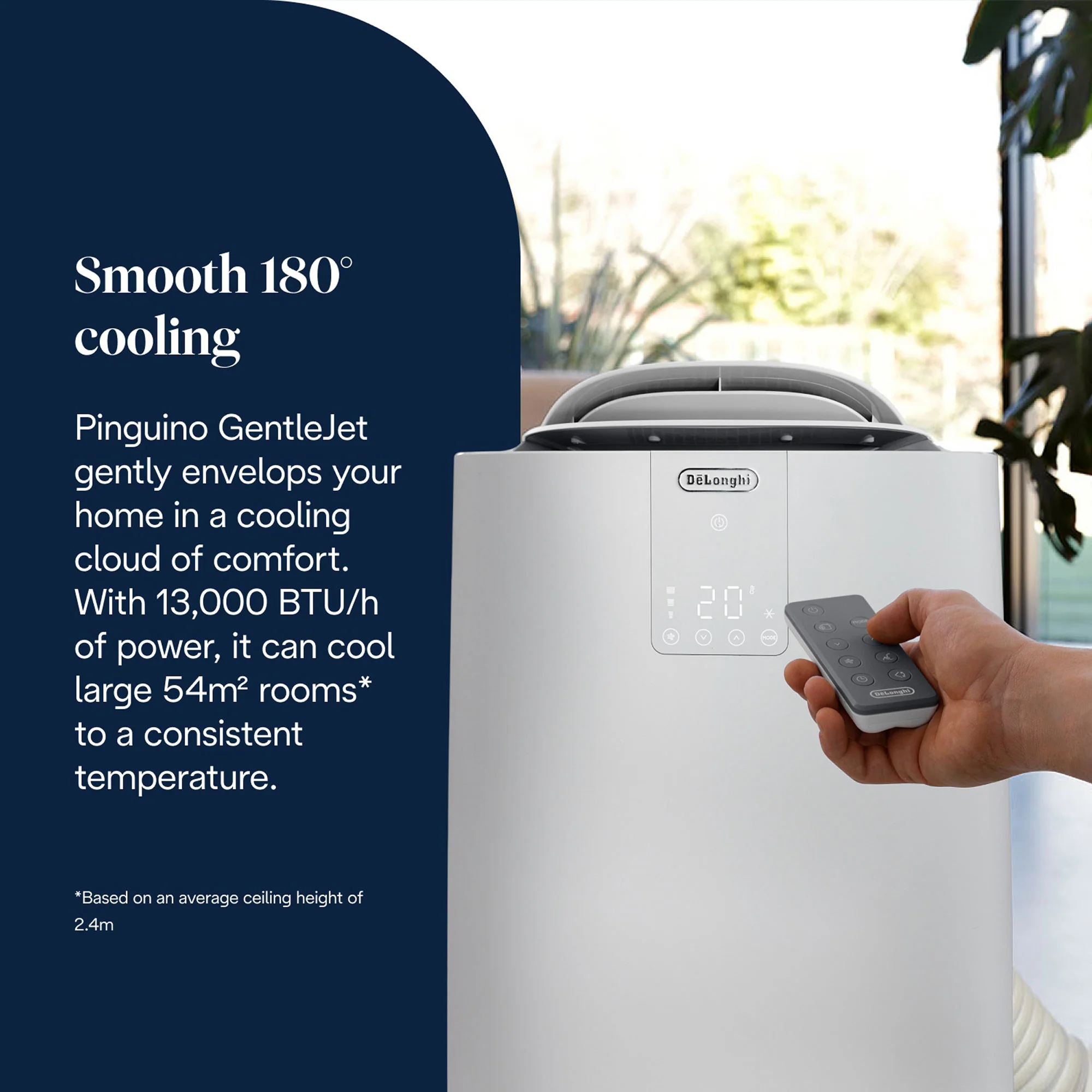 DeLonghi Pinguino AP130i GentleJet Inverter Portable Air Conditioner White | PACAP130IGENTLE - Image 2