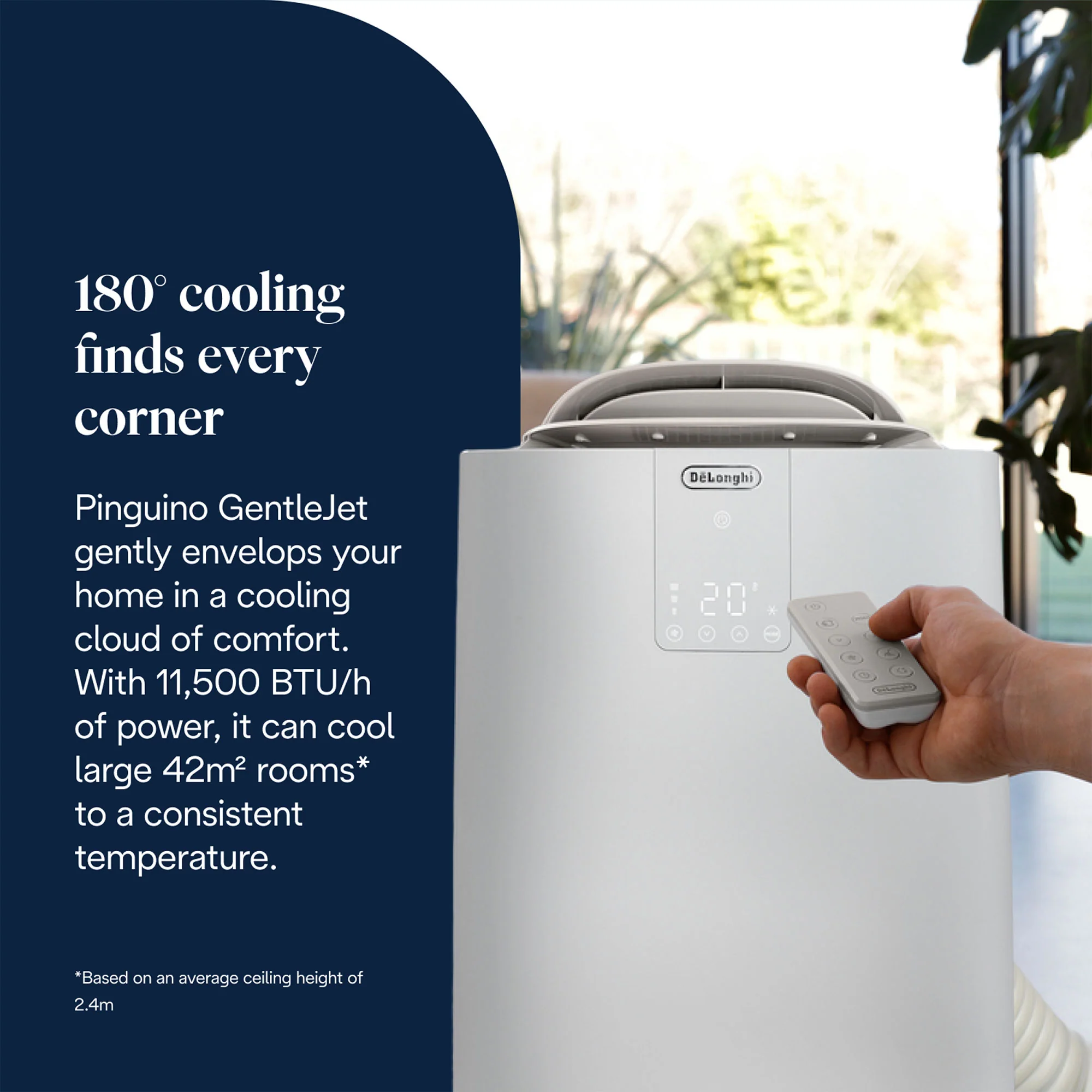DeLonghi Pinguino AP98 GentleJet Portable Air Conditioner White | PACAP98GENTLEJE - Image 2