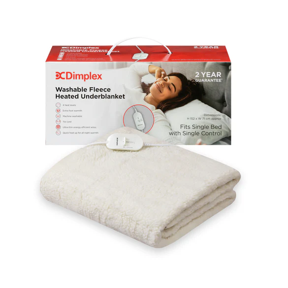 Dimplex Single Washable Fleece Heated Underblanket | DFB2001 - Image 2