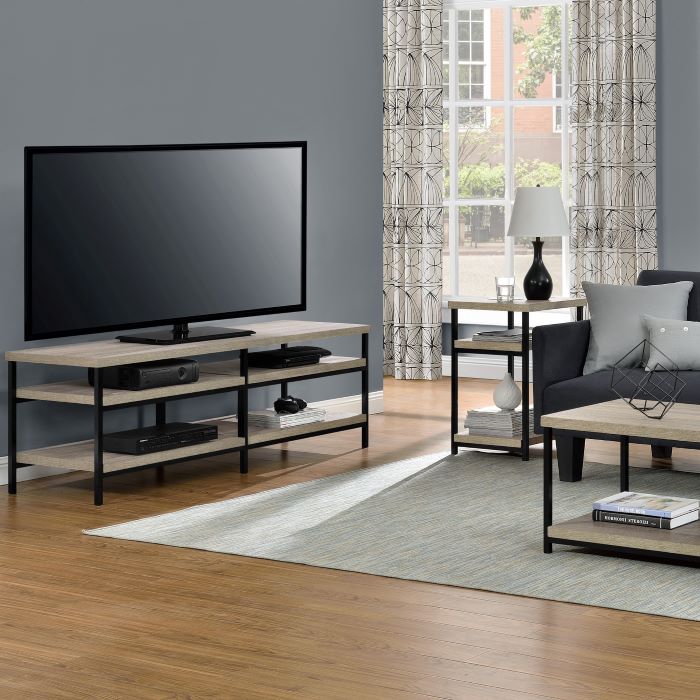 Dorel Elmwood TV Stand, Up to 60" TV's - Grey Oak - 1763096PCOMUK - Image 4