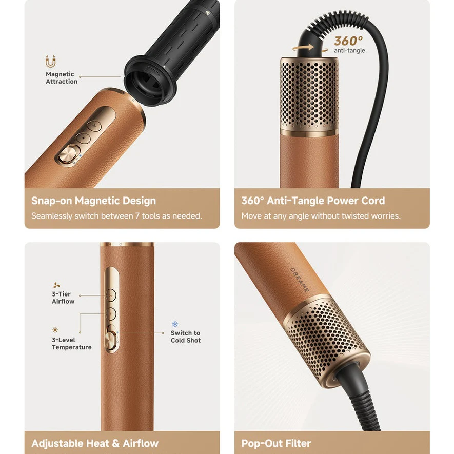Dreame AirStyle Pro 7-in-1 Hair Styler | Multi-tool Dryer & Styling Kit | AMF18A - Image 9