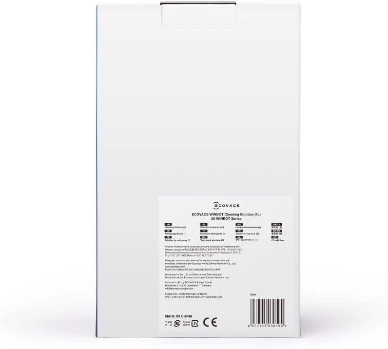 Ecovacs WINBOT Cleaning Solution 1L - Streak-Free Glass Cleaning Formula | 270-W-SO01-1007 - Image 2