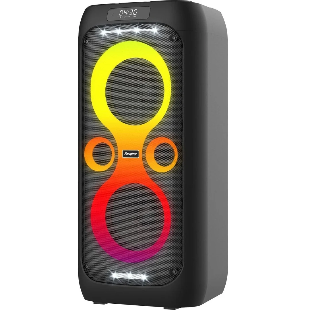 Energizer Bluetooth Party Speaker with Wireless Microphone & RGB Lighting | BTS566BK - Image 3