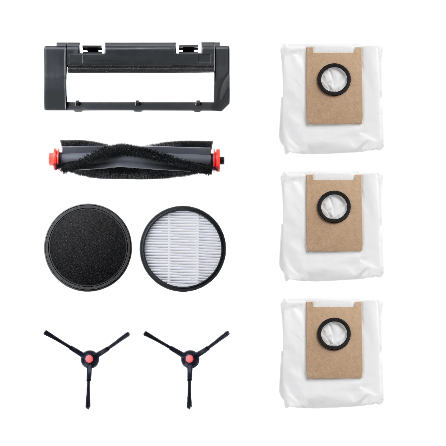 Eufy 3‑in‑1 E20 Robot Vacuum Accessories Kit, Filter x2 + Side Brush x2 + Dust Bag x3 | T29J1011
