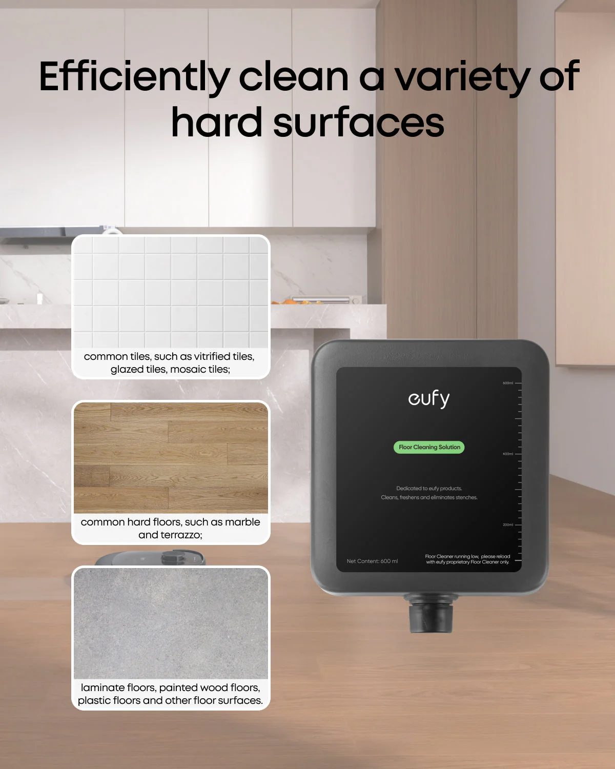 Eufy Floor Cleaning Solution 600 ml for Omni E25 | T291HA11 - Image 4