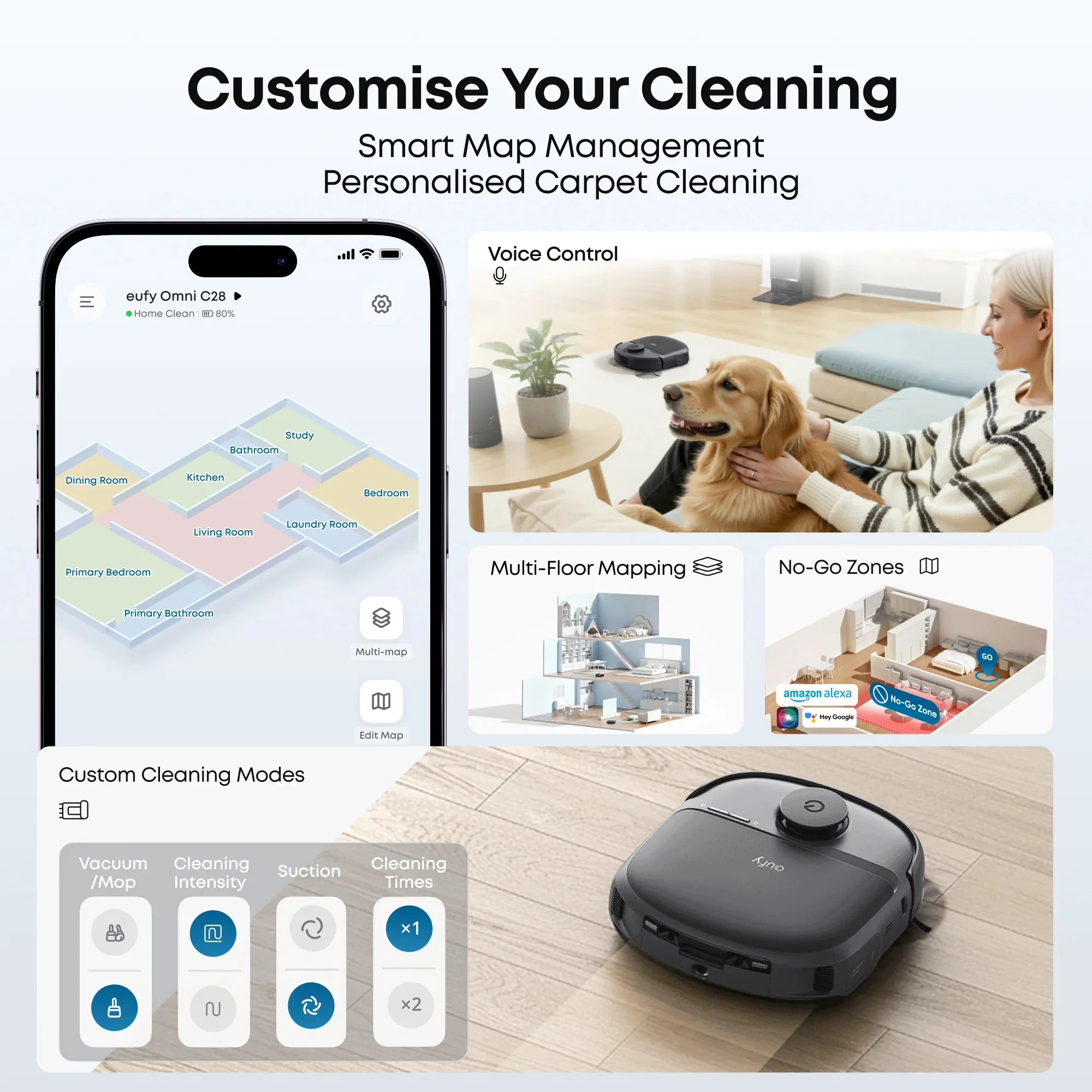 Eufy Omni C28A Robot Vacuum & Mop with All-in-One Station with Accessory Kit | T211AV10 - Image 11