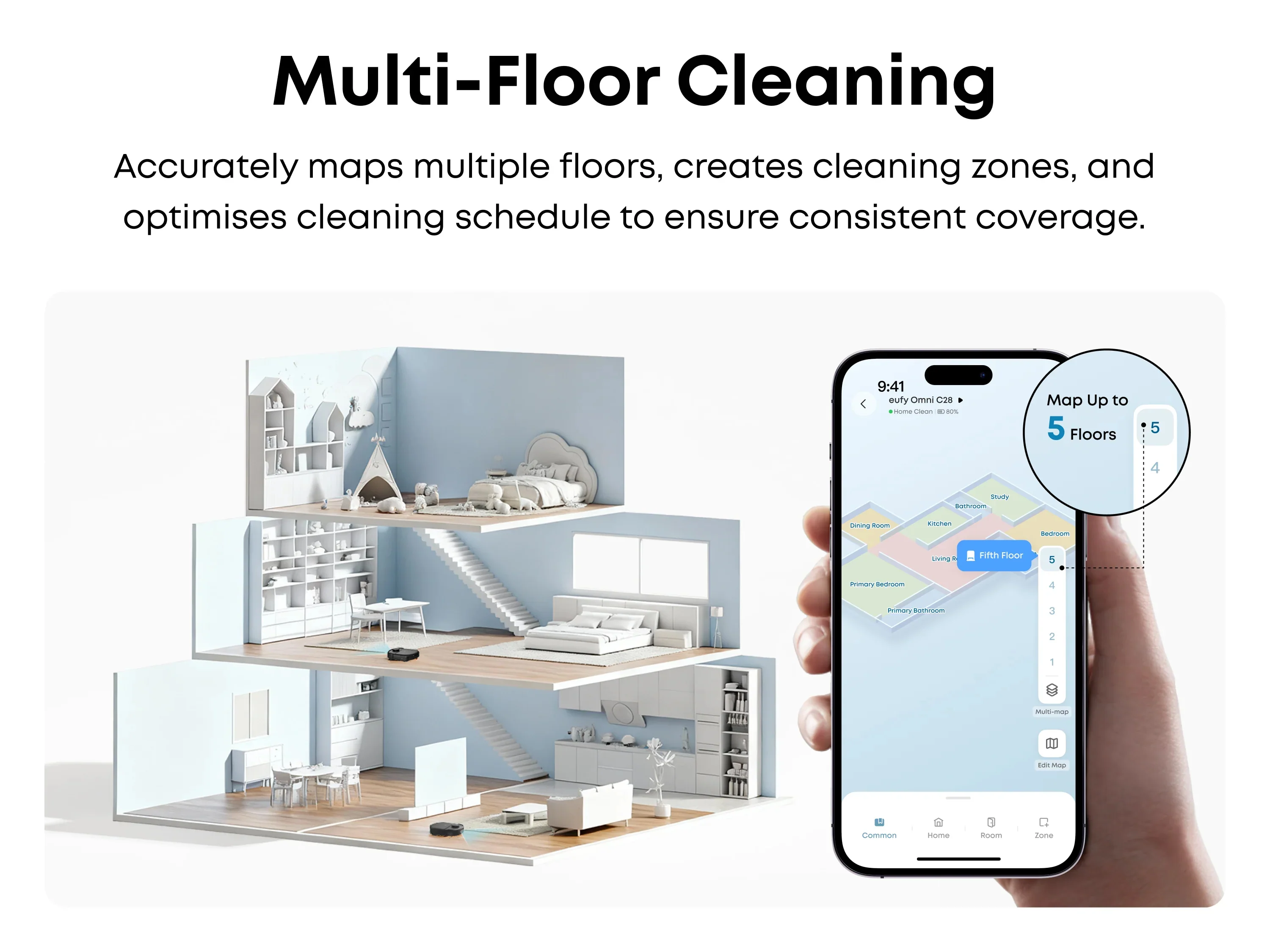 Eufy Omni C28A Robot Vacuum & Mop with All-in-One Station with Accessory Kit | T211AV10 - Image 14