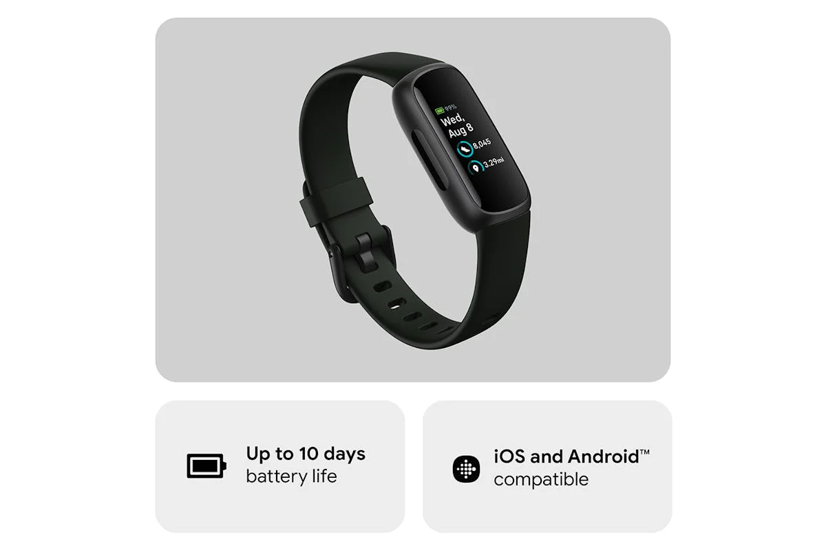 Fitbit Inspire 3 - Health & Fitness Tracker with 10-Day Battery & AMOLED Display - Black/Midnight Zen | 79-FB424BKBK - Image 5