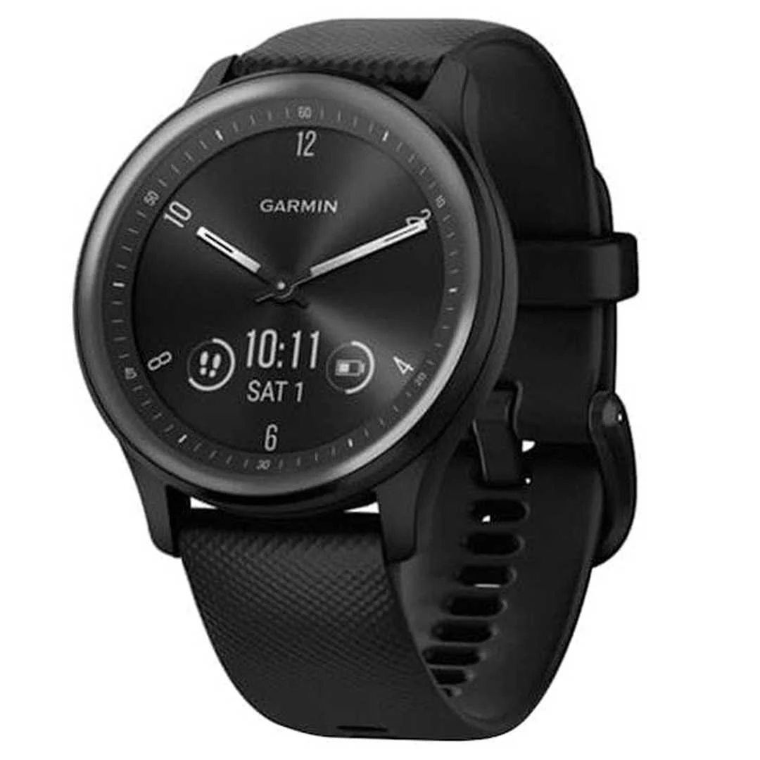 Garmin vívomove Sport Smart Watch With Silicone Band in Black | 010-02566-00 - Image 2