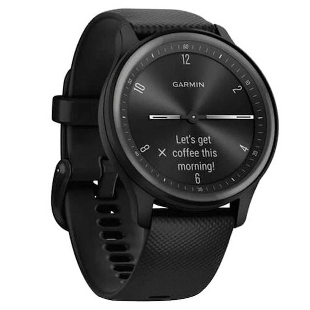 Garmin vívomove Sport Smart Watch With Silicone Band in Black | 010-02566-00 - Image 3