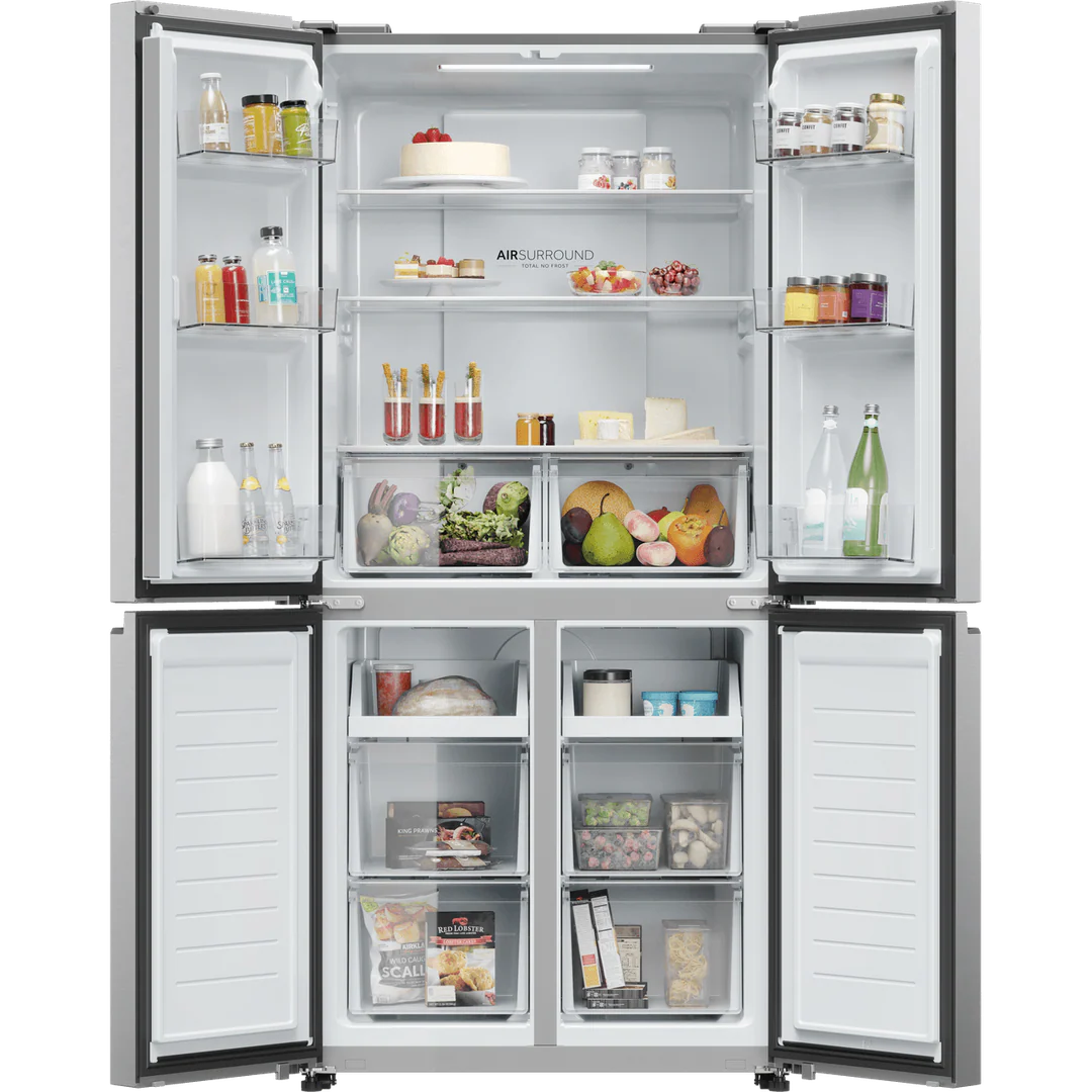Haier Cube 83 Series American Fridge Freezer – Silver | HCR3818ENMG - Image 5