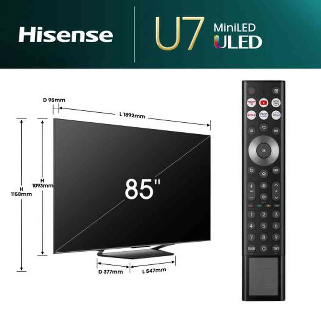Hisense U7K 85" 4K UHD Mini-LED Smart TV | 85U71NQ - Image 2