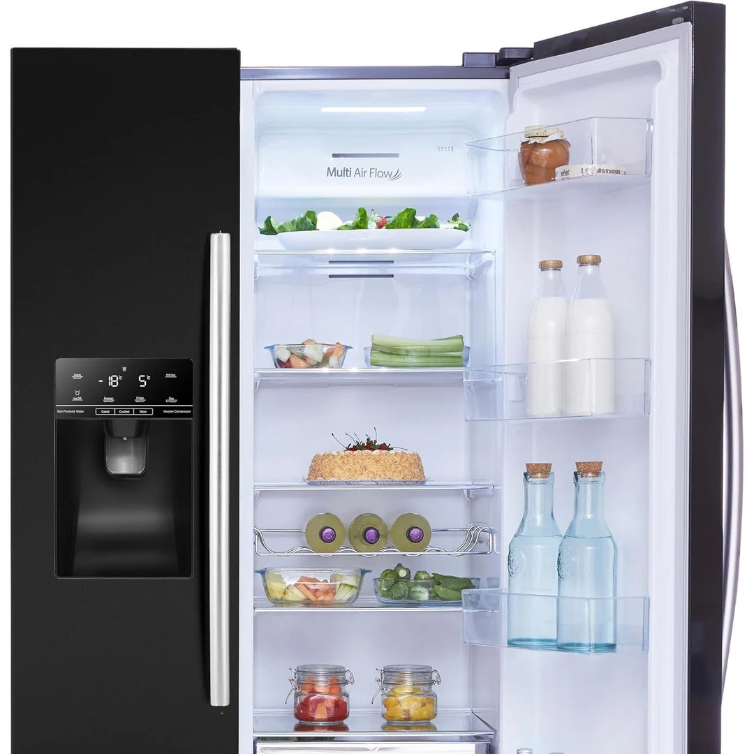 Hisense Freestanding Side by Side Fridge Freezer | RS694N4IBE - Image 4