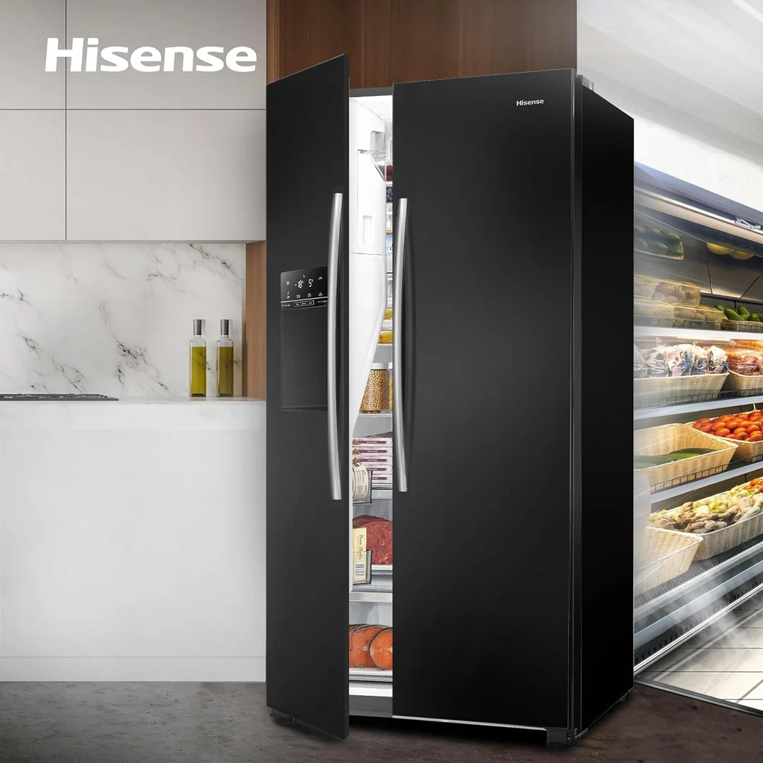Hisense Freestanding Side by Side Fridge Freezer | RS694N4IBE - Image 6