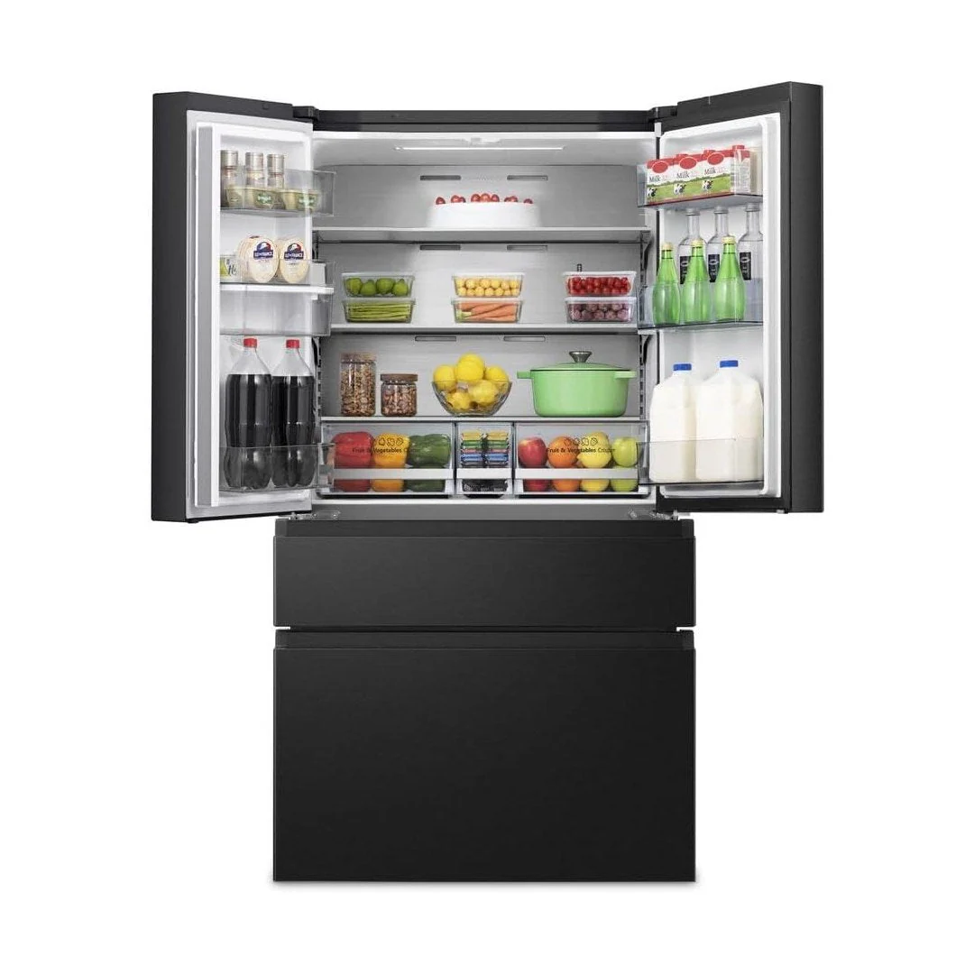 Hisense PureFlat Fridge Freezer - Black Stainless Steel | RF749N4SWFE - Image 2